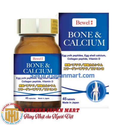 Viên uống hỗ trợ xương và tăng chiều cao Waki Bewel Bone & Calcium 45 viên